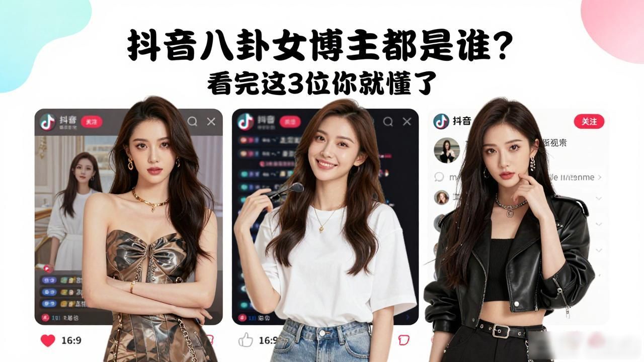 抖音八卦女博主都是谁？看完这3位你就懂了